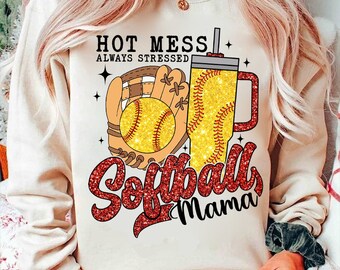 Softball Mama Png, Boujee Softball PNG, Sublimation Design, Digital Download Png, Sports PNG, Glitter Softball PNG, Leopard Softball Mom Png