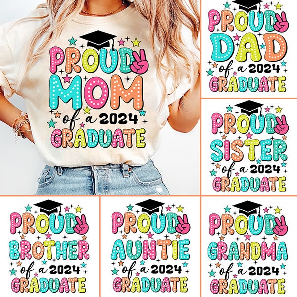 Proud Mom Graduate 2024 Png, Graduate Family Bundle Png, Senior Family Png, Class of 2024 Png, Graduation Png, Digital Download