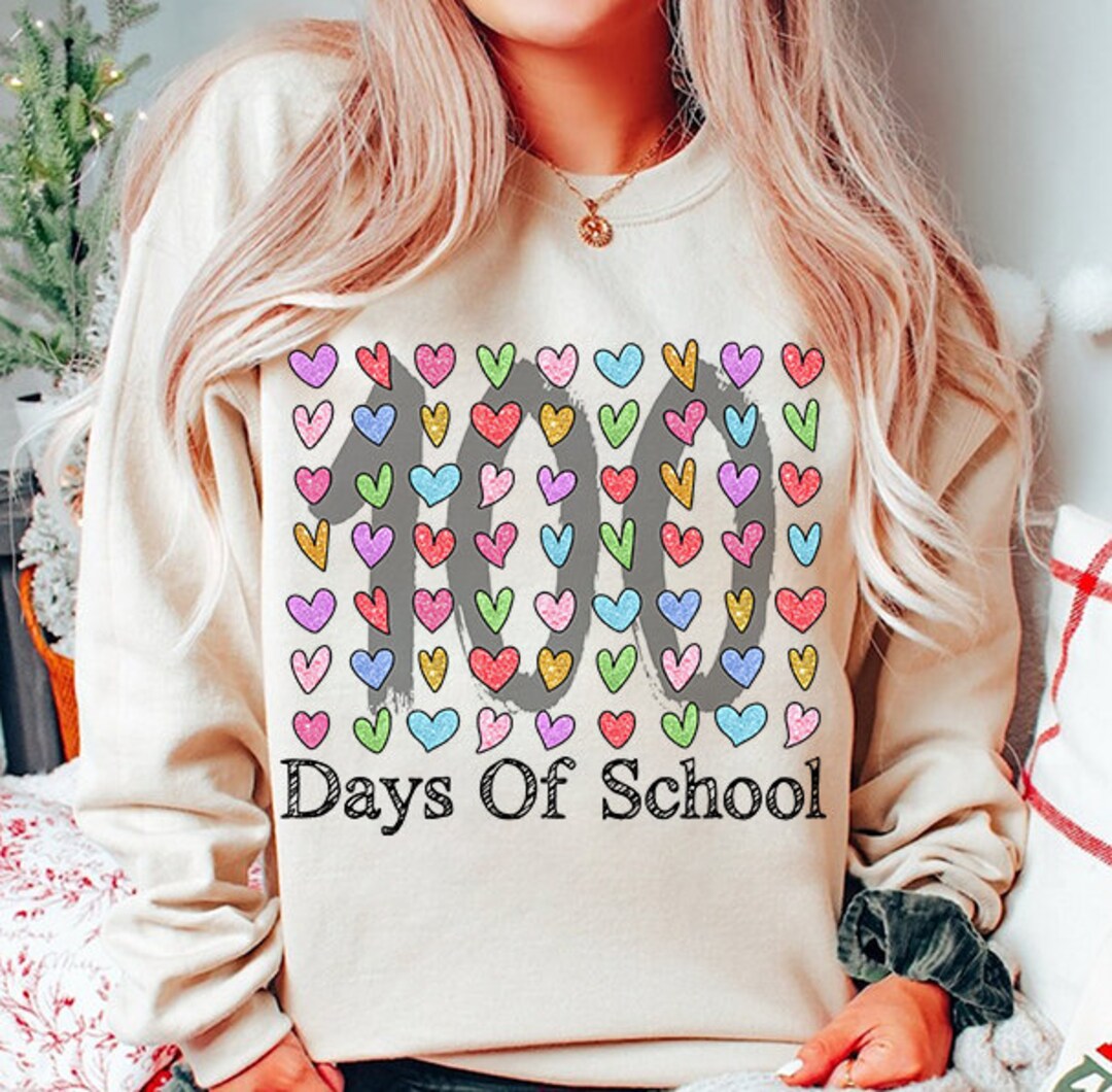 100 Days of School PNG, 100 Day Shirt Png, 100th Day of School Celebration, Student Png
