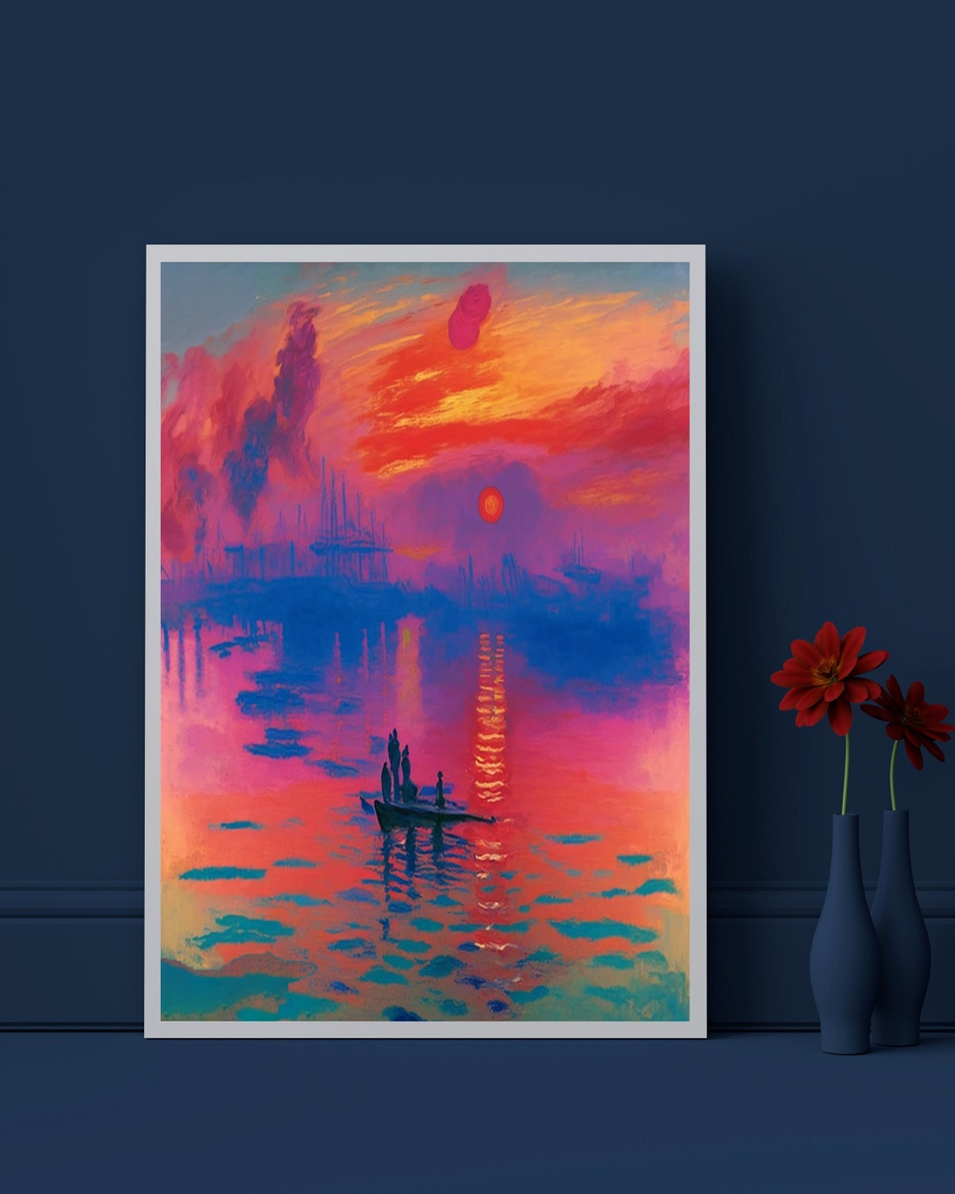 Claude Impression Sunrise Canvas Edit Printable Wall Art Vintage Print Home Decor