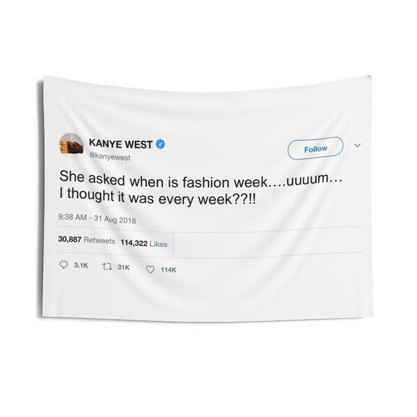 Kanye Tweet Art Etsy