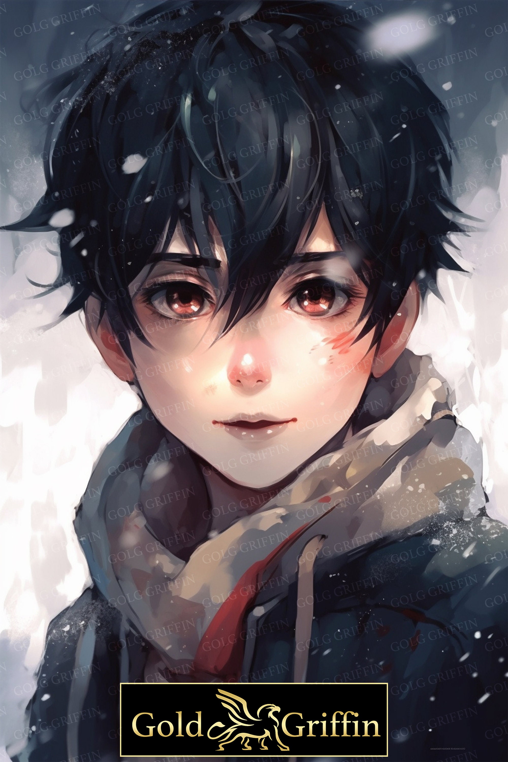 Anime Boy With Black Hair And Yellow Eyes