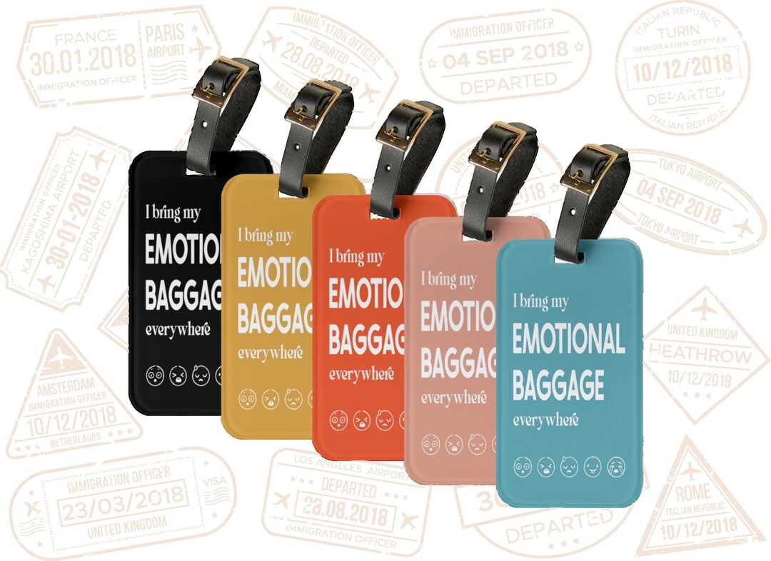 Funny Luggage Tags Emotional Baggage Tag Cool Suitcase Tag Etsy