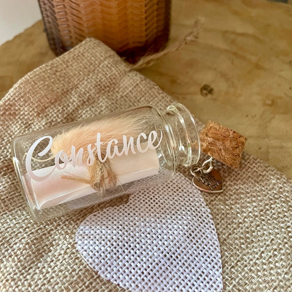 Message vial for godmother request, wedding witness, glass vial, sister couple gift