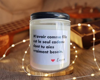 Bougie, cadeau fait main, cadeau mamie, cadeau couple, sœur, fête, cadeau pour homme