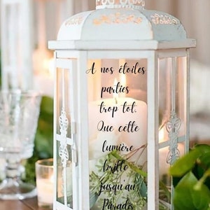 Lantern stickers, baptism, birthday, wedding, table decoration, stickers, personalized decoration