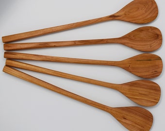 Hand carved wooden cooking spoons