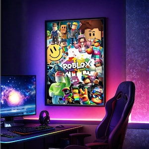 Roblox Digital Poster, For Kids, Room Gaming Wall Art, Instant Download, superstar