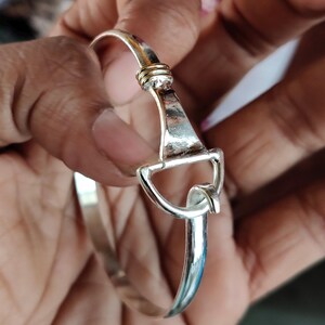Handmade Solid Silver Horse Bit Bangle - Equestrian Jewelry - Etsy