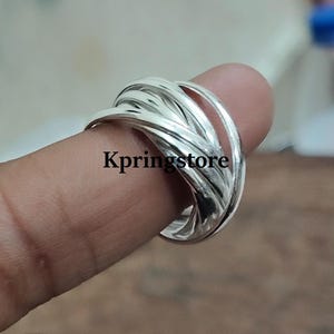 Neuf bagues à rouler, bague en argent sterling 925, cadeau bague fait main pour elle, neuf bagues entrelacées, alliance, bague à rouler, bague d'anniversaire