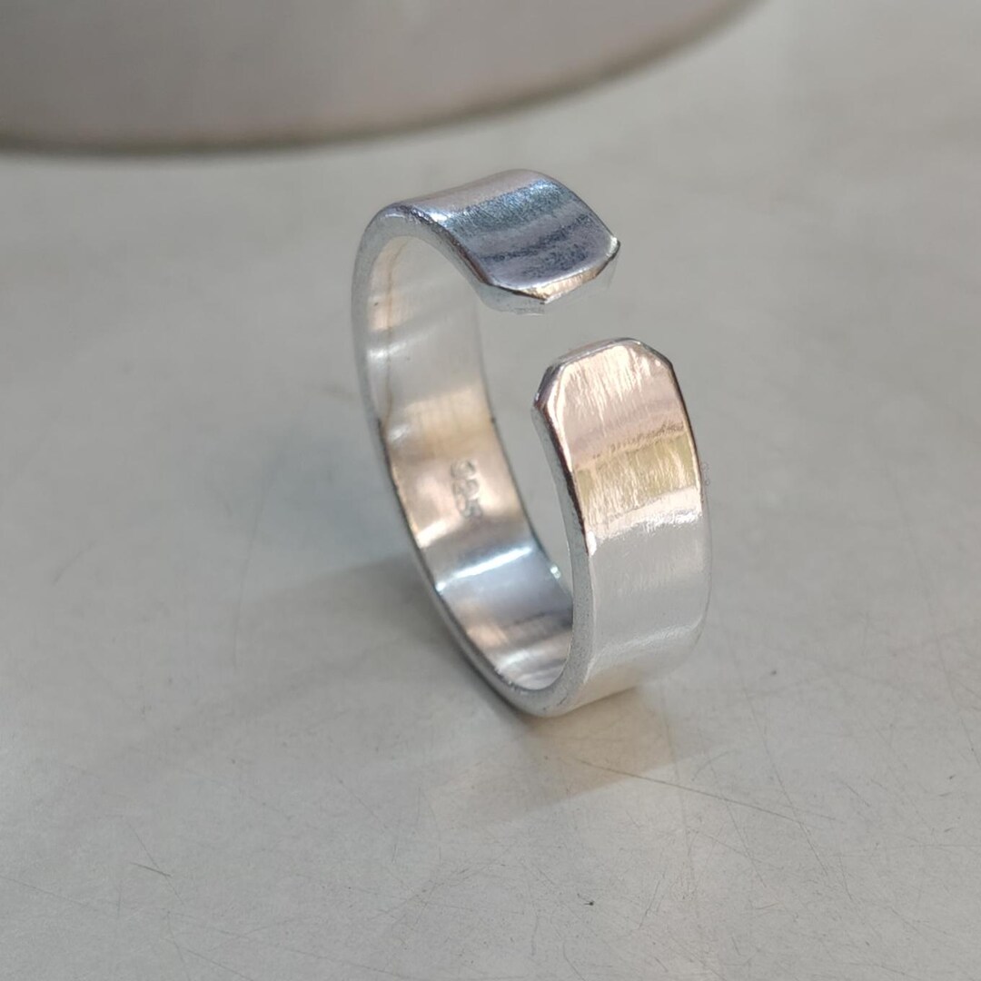 Thumb Band Handmade Sterling Silver Wide: Boho Thumb Ring - Etsy