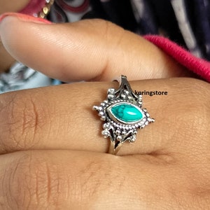 Bague Rubis Naturel Argent 925 - Boho Délicate, Façettée, Taille 7 Ou Sur Mesure - Cadeau Romantique