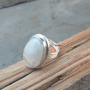 Rainbow Moonstone Ring, Handmade Ring, New Year Gift Ring, 925 Sterling Silver Ring, Gift for Her, Propose Ring, Popular Ring, Women&#39;s Ring