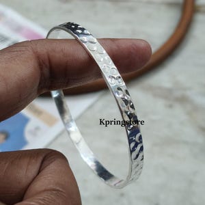 925 Solid Sterling Silver Bangle, Thick Heavy Silver Bangle, Chunky Silver Bracelet, Boyfriend Gifts, Stackable Bangle, Silver Twist Bangle