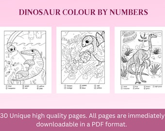 Colore del dinosauro in base ai numeri