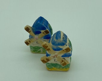 Vintage Ceramic Windmill Salt and Pepper Shakers