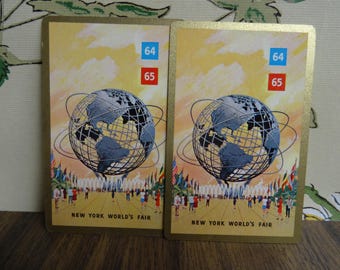 Vintage New York World's Fair Souvenir Playing Card Pair