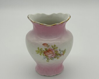 Vintage Floral Dresden Pottery Vase