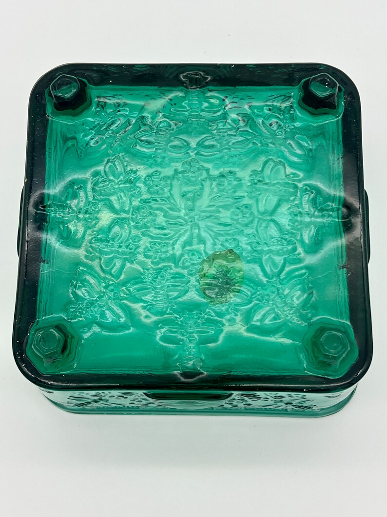 Tiara Exclusive Glassware Green Candy HONEY BEE HIVE Dish With Etsy