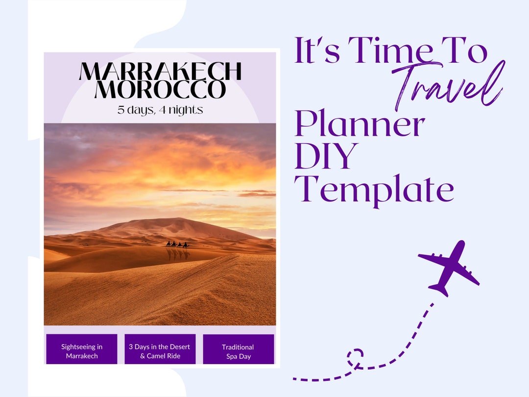 DIY Travel Itinerary Travel Itinerary Customizable Etsy