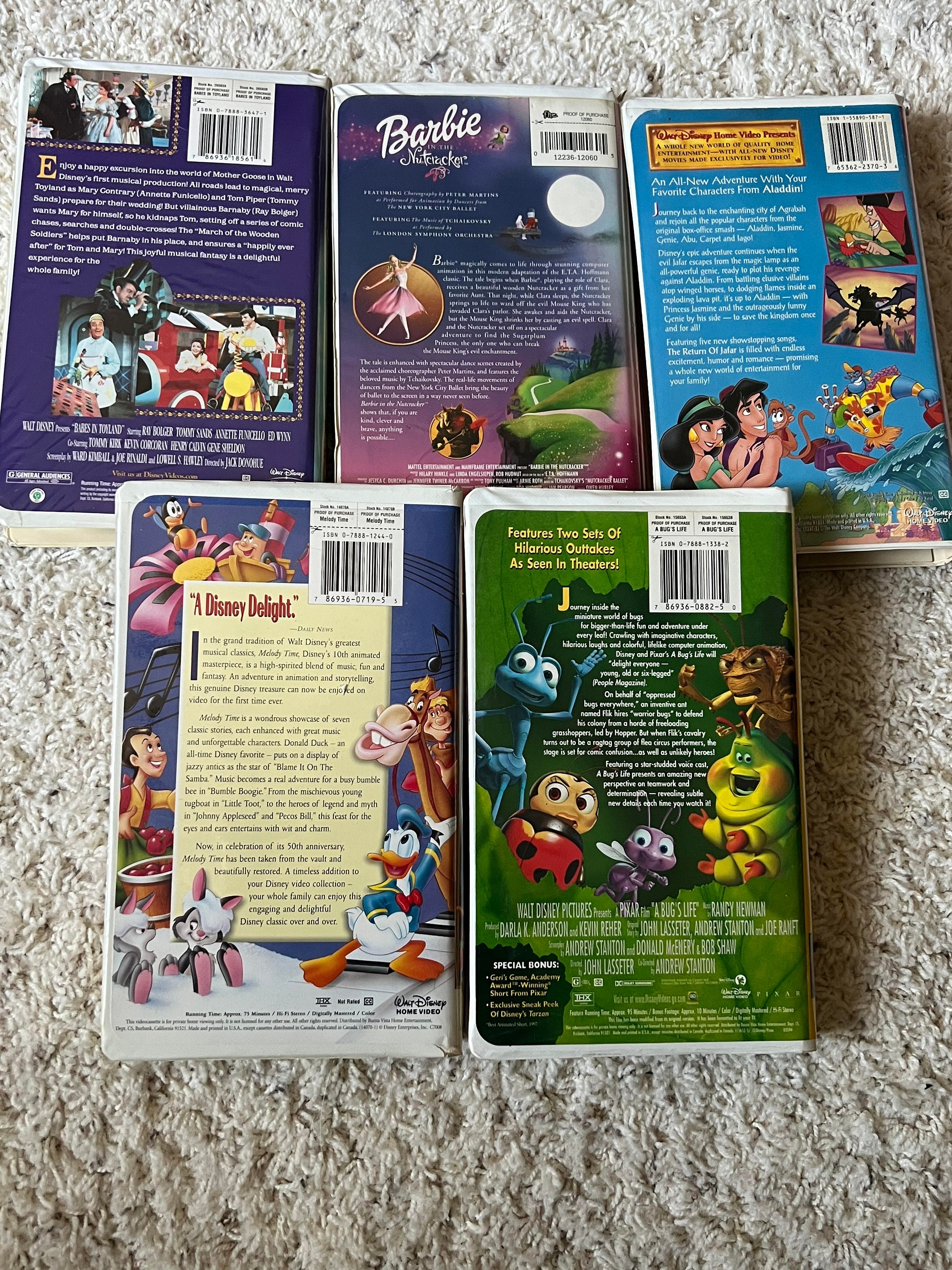 Vintage Lot of Disney VHS Tapes Etsy