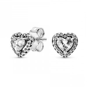 Pandora Elevated Heart Stud Earrings Trending Heart Stud Earring Unique S925 Jewellery Gift for Her Sparkling Rhinestone Earrings Unique