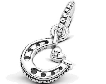 Good Luck Horseshoe Dangle Charm Pandora Handmade S925 Personalized Jewellery for Friends A Special Gift Crafted with Love 799157C01