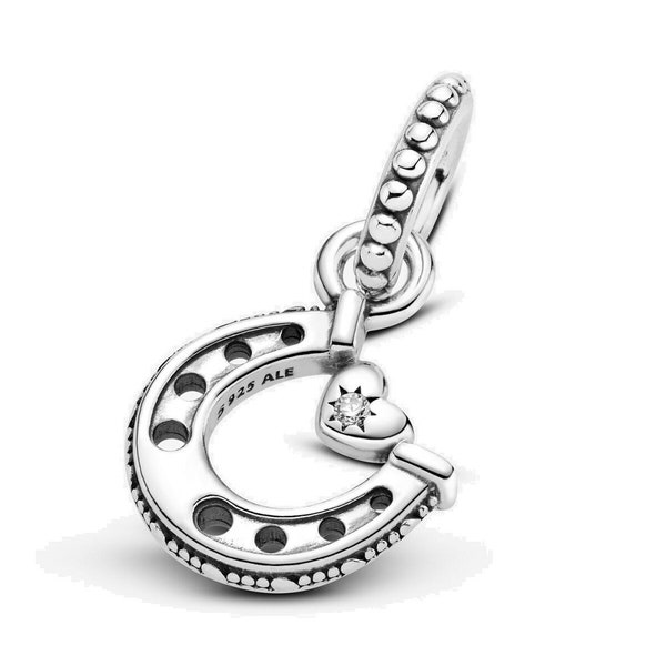 Good Luck Horseshoe Dangle Charm Pandora Handmade S925 Personalized Jewellery for Friends A Special Gift Crafted with Love 799157C01