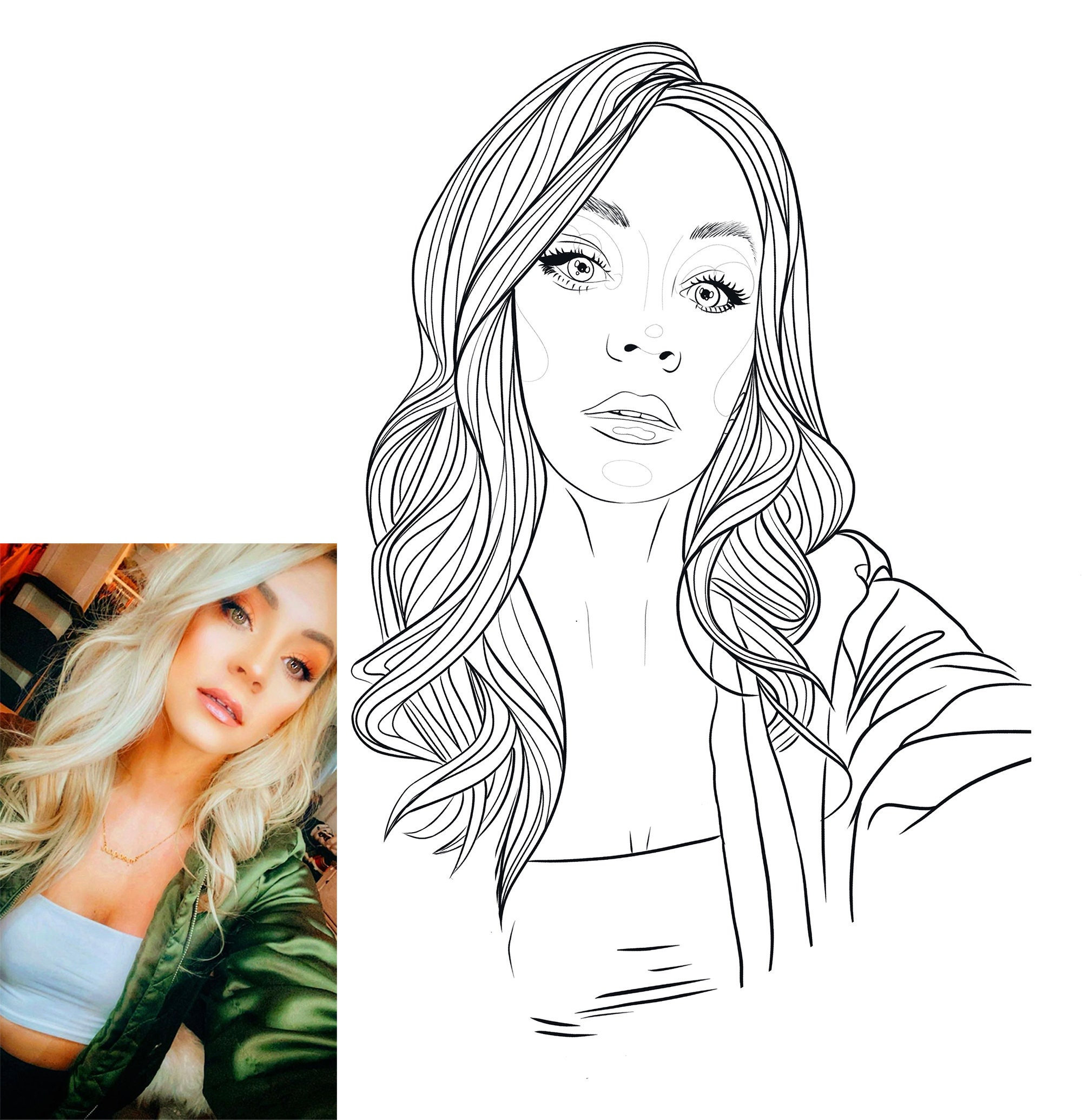 Custom Coloring Book Page Etsy