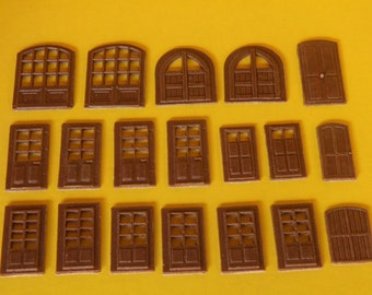 Porte doors modeling per edificio - casa per modellismo HO - 1:87 pz.19 - Krea