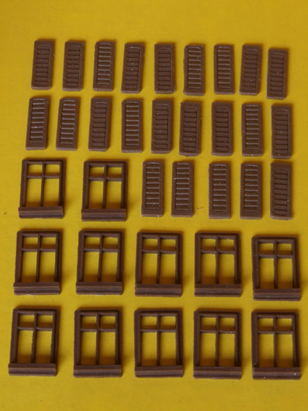 20 Finestre Rettangolari Con Persiane In Plastica, Scala HO 1:87, Per Modellismo Architettonico, Krea Modellismo