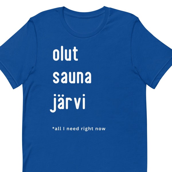 Olut Sauna Järvi T-shirt Beer Sauna Lake Finnish Summer Finland T-shirt Finnish Unisex Shirt Helsinki Shirt Sauna Shirt Suomi Winter Shirt