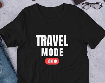 Reise-Modus-Shirt Flugzeug-Modus Urlaub T-Shirt für Männer Frauen Unisex Reise-T-Shirt Reisende Wander erkunden Shirt