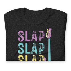 Camiseta de guitarra slap bass, camiseta unisex para bajistas