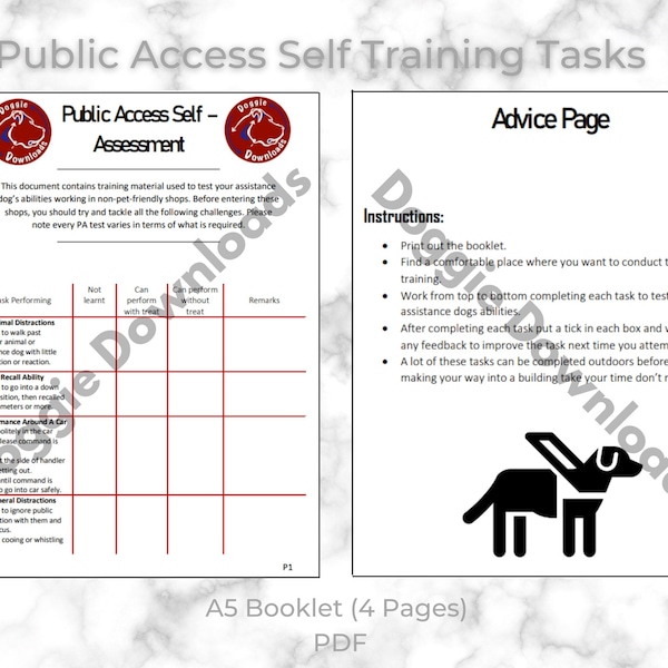 Assistance Dog Public Access Training - Self Assessment Tasks