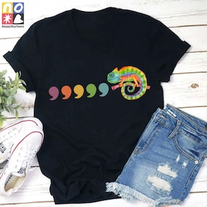 Comma Comma Chameleon Teacher Vintage T-Shirt, Teacherlife Shirt, Teacher Shirt, Teacher Gift, Teacher Lovers Shirt, School Day Shirt