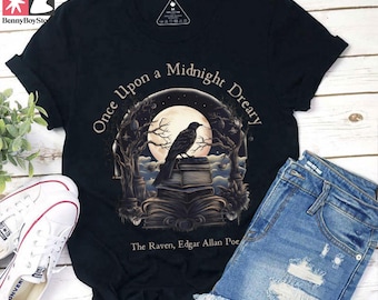 Once Upon A Midnight Dreary Teacher Vintage T-Shirt, Teacherlife Shirt, Teacher Shirt, Literature Teacher Shirt, Edgar Allan Poe