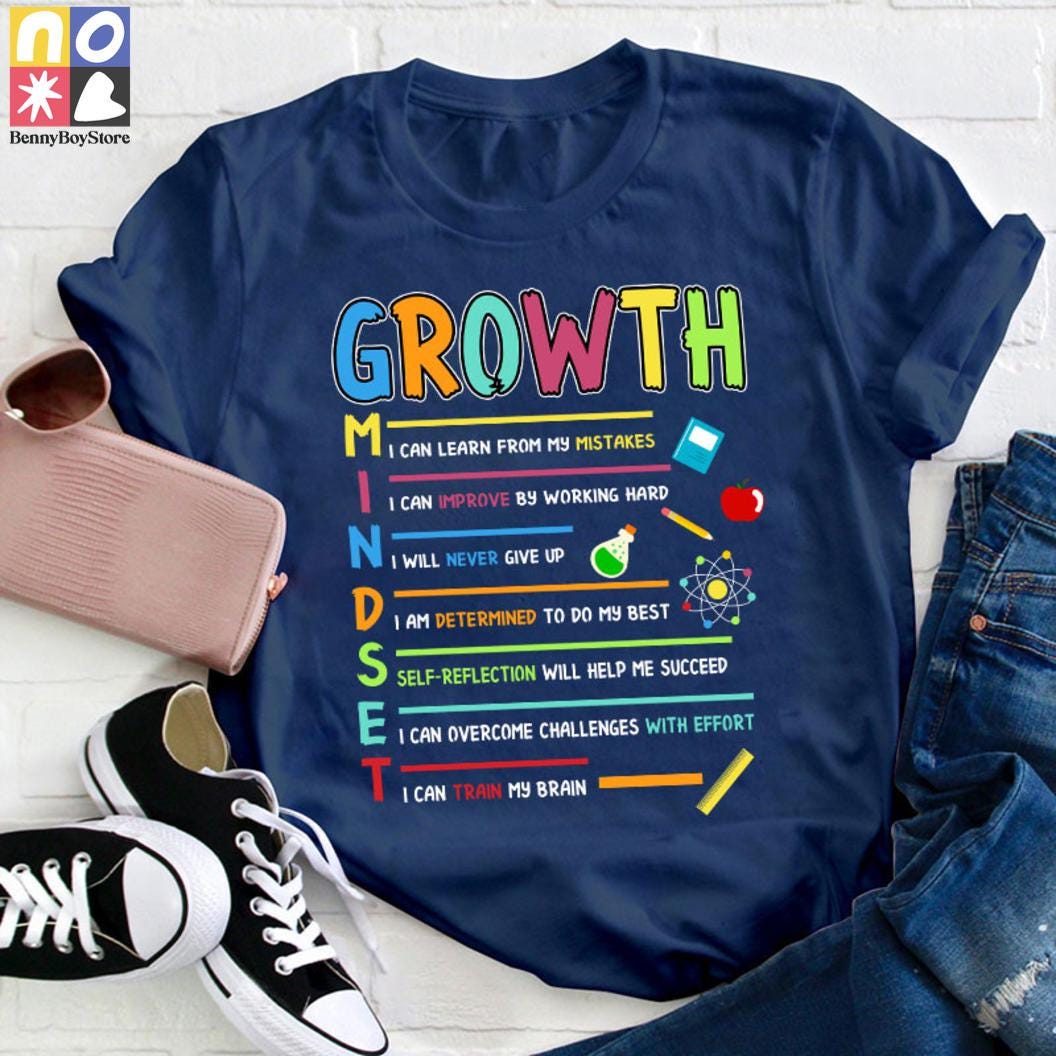 Growth Mindset Teacher Vintage T-shirt, Teacherlife Shirt, Teacher ...