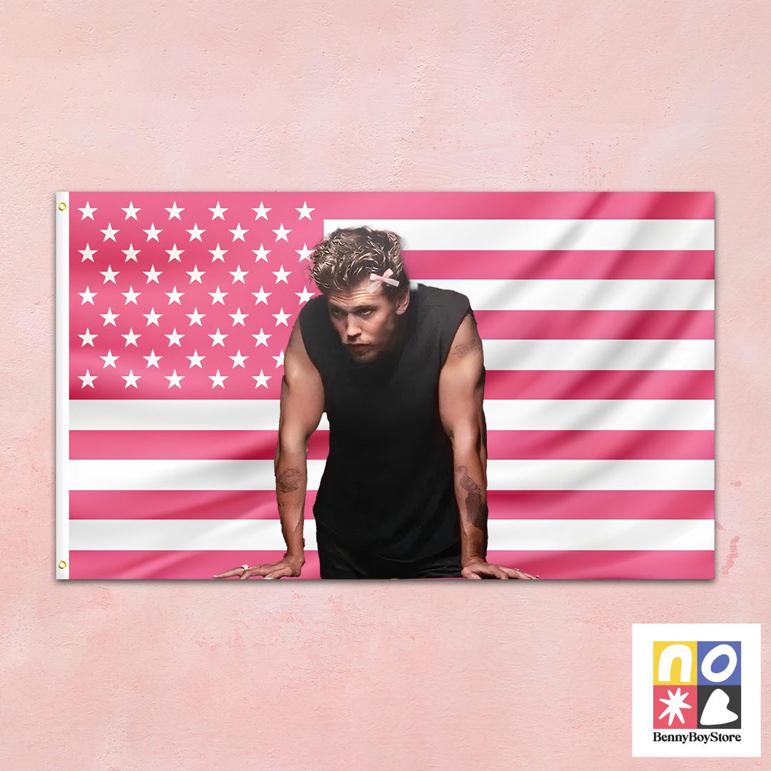 Handsome Pink American Flag Tapestry, Aesthetic Celebrity Wall Flag ...