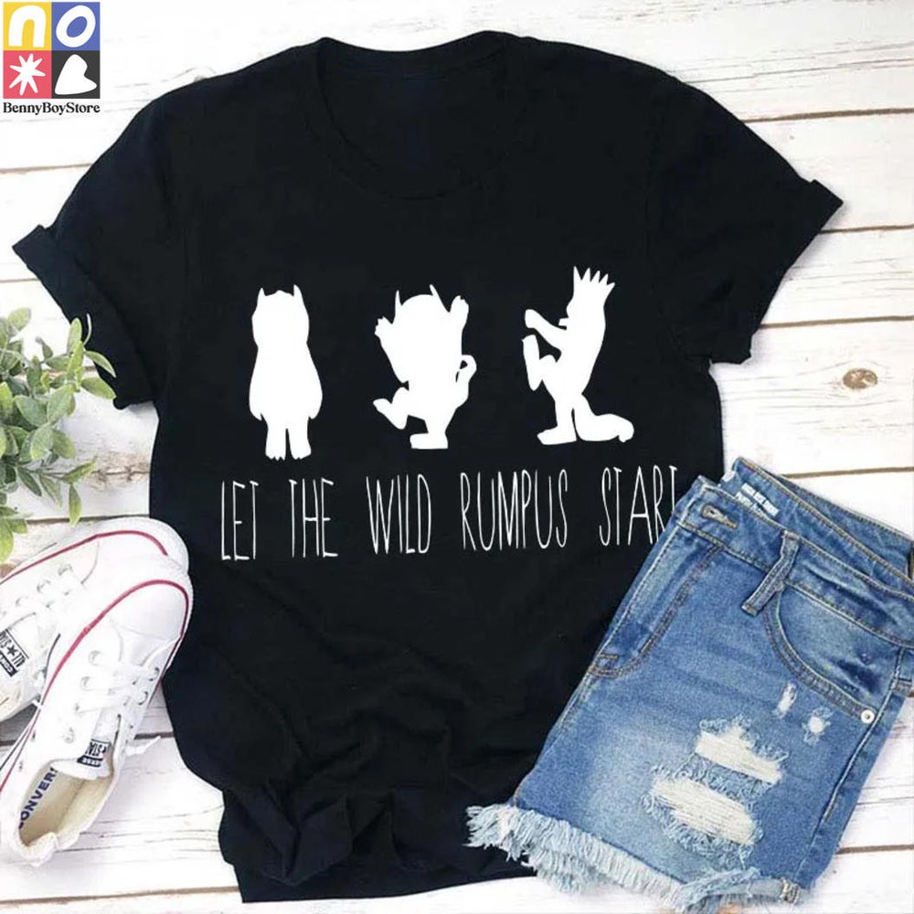 Let The Wild Rumpus Start Teacher Vintage T-Shirt, Book Shirt, Teacher Shirt, Bookish Shirt, Book Lovers Shirt, Reading Lovers Shirt