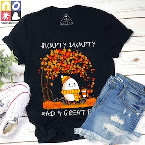 Humpty Happy Autumn Happy Fall Teacher Vintage T-Shirt, Thanksgiving Shirt, Halloween Shirt, Humpty Dumpty Shirt, Teacher Shirt