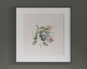 Study of Eucalyptus Leaves Variant 02, Wall Art - Museum Quality Print