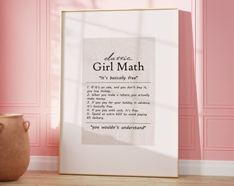 Mathe-Poster: Angesagtes Retro Bar-Poster (Instant Download)