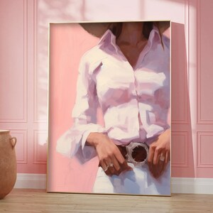 Modny plakat Cowgirl, estetyka westernu w stylu vintage, wystrój akademika Preppy, dziewczęcy różowy wystrój, sztuka ścienna w stylu retro, natychmiastowe pobieranie cyfrowe