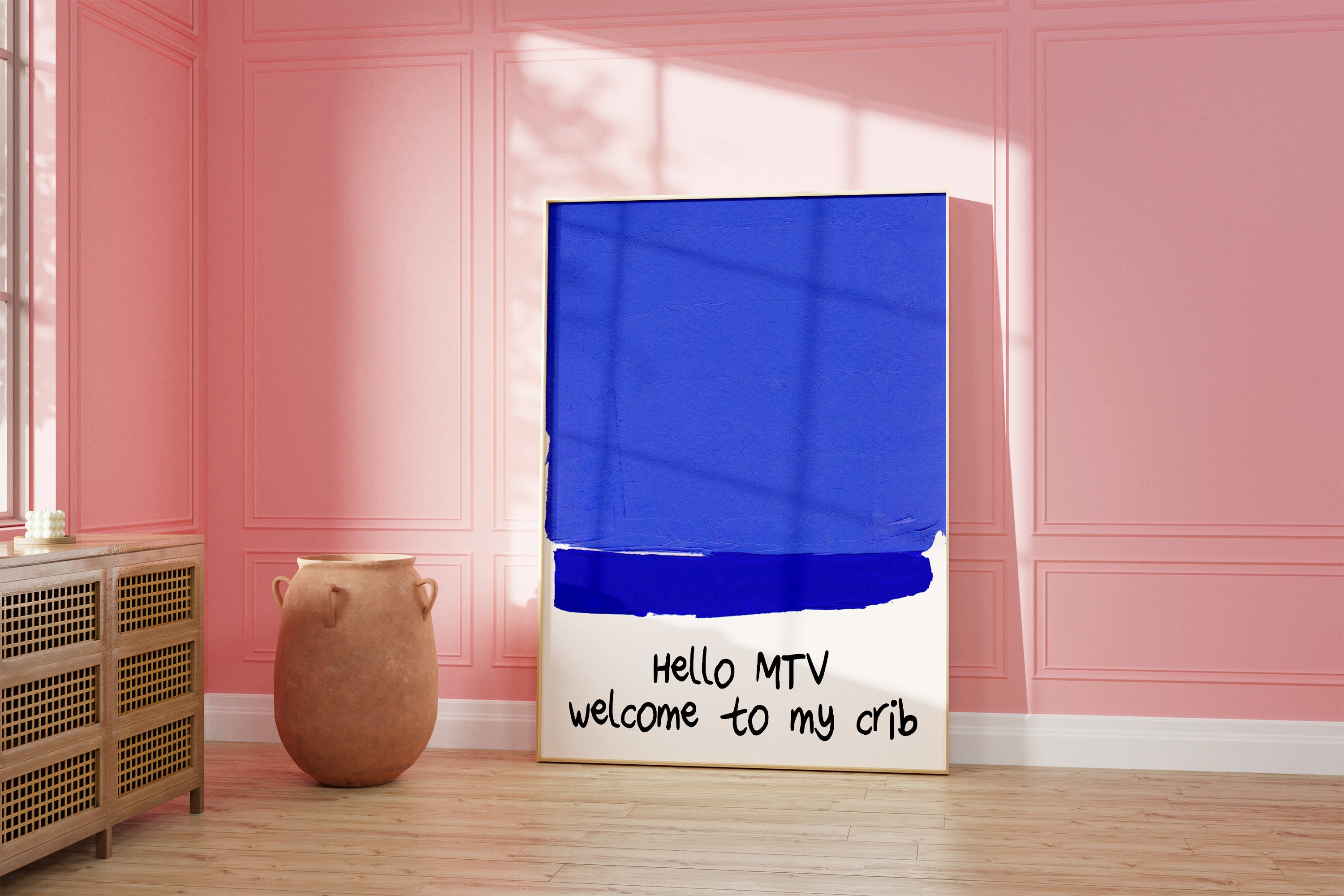 Hi MTV to My Crib Print Typography Print Modern Etsy
