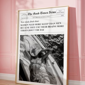 Trendy Newspaper Print, Vintage Summer Yacht Poster, Funny Bar Cart Decor, Magazine Cover Aesthetic, Old Money Art, Instant Digital Download