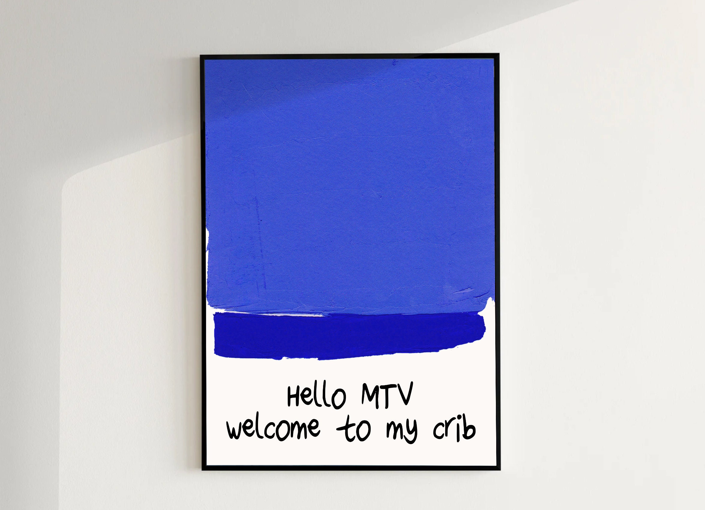 Hi MTV to My Crib Print Typography Print Modern Etsy