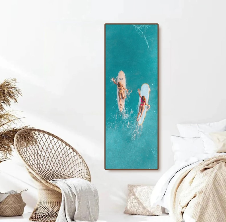 Coastal Surfboard Wall Art: Trendy Beach Poster (Digital Download) image 2