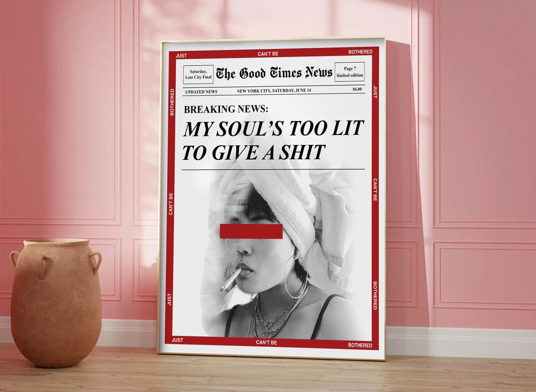 Trendy Newspapers Print New York News Wall Art Magazine