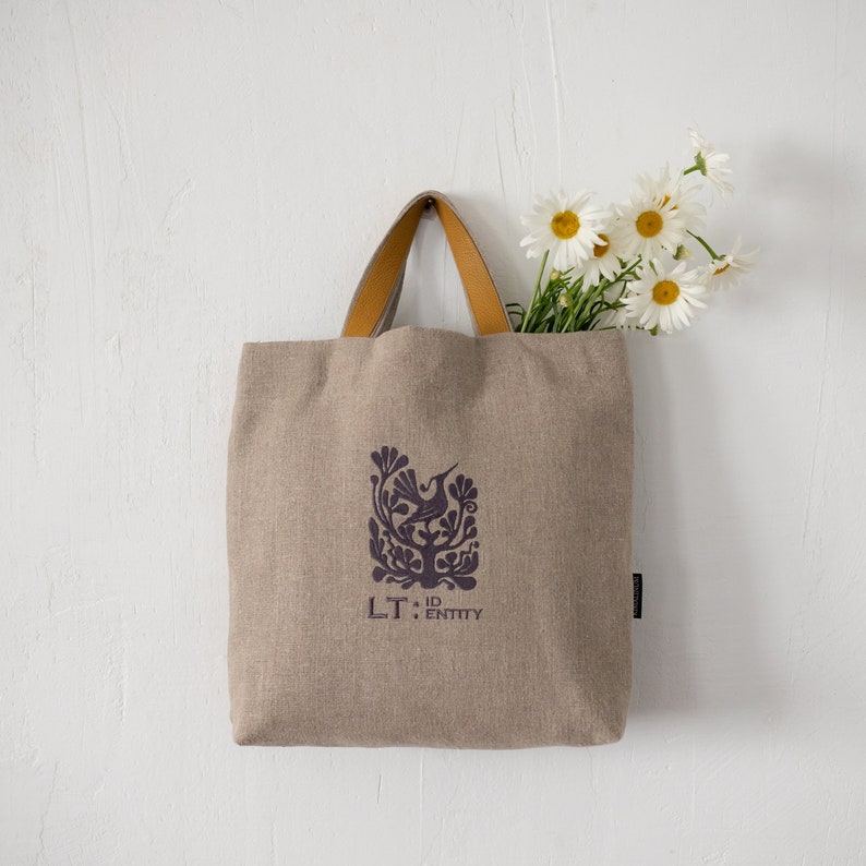 Natural linen bag made in Lithuania